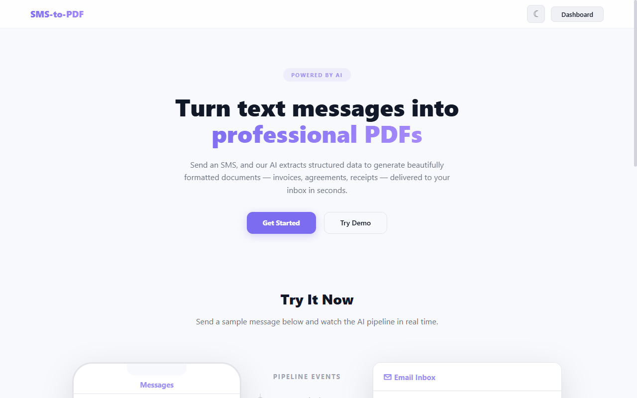 SMS-to-PDF